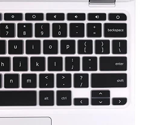 YYubao Black Silicone Keyboard Skin Cover for Lenovo Chromebook 11.6" & 14" Models | US Layout thumbnail 4