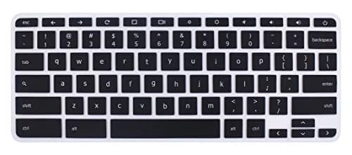 YYubao Black Silicone Keyboard Skin Cover for Lenovo Chromebook 11.6" & 14" Models | US Layout thumbnail 1