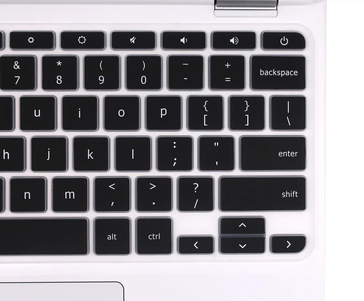 YYubao Black Silicone Keyboard Skin Cover for Lenovo Chromebook 11.6" & 14" Models | US Layout - view 4