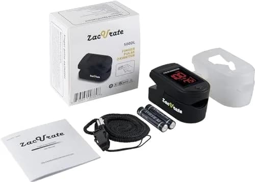 Zacurate 500 Series Fingertip Pulse Oximeter Royal Black | FDA Approved for Sports & Aviation Use thumbnail 5