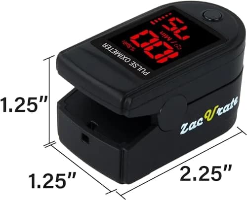 Zacurate 500 Series Fingertip Pulse Oximeter Royal Black | FDA Approved for Sports & Aviation Use thumbnail 3