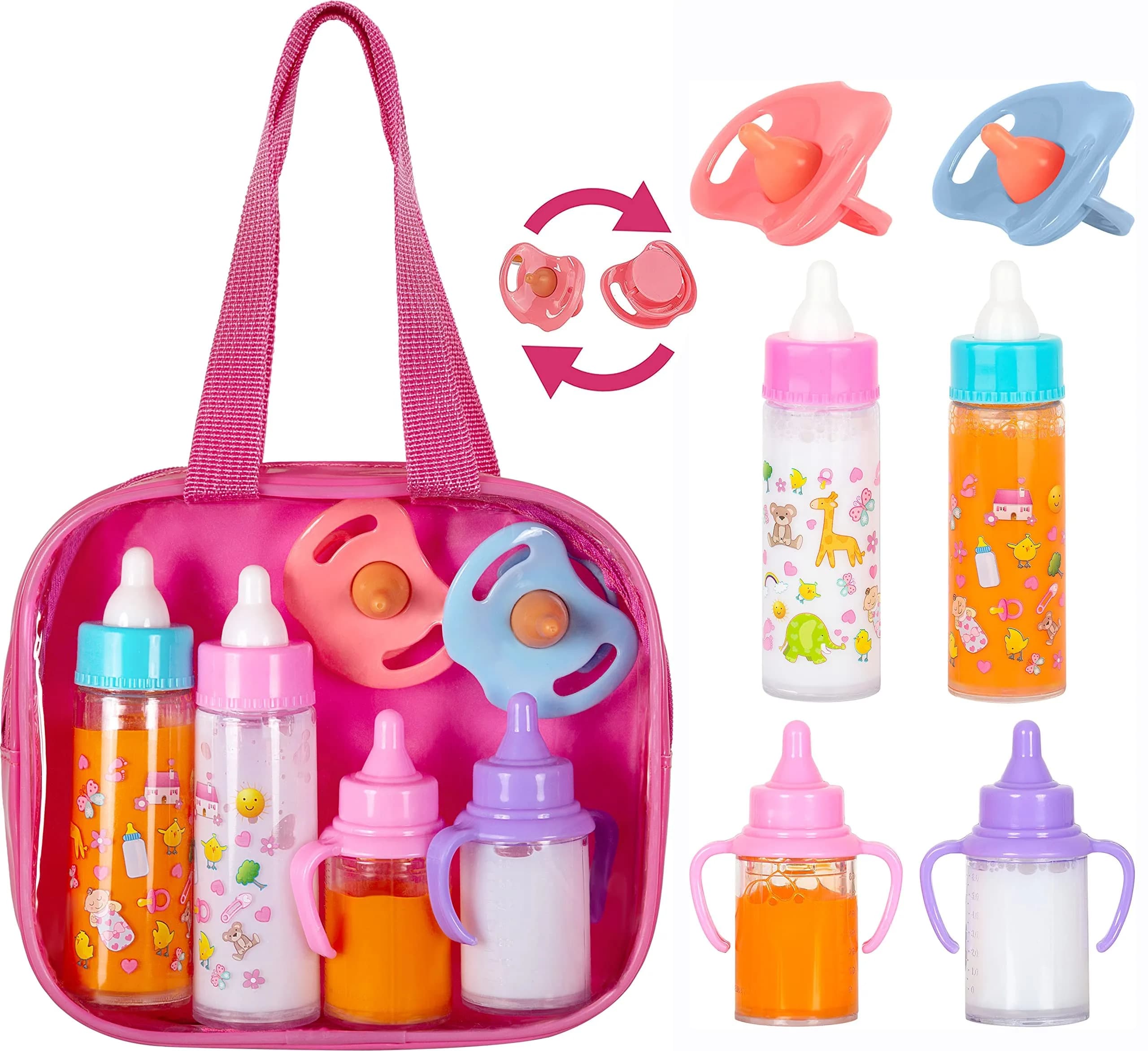 fash n kolor Baby Doll Feeding Set with Toy Bag | 6 Pieces, Ages 3+ - main product image
