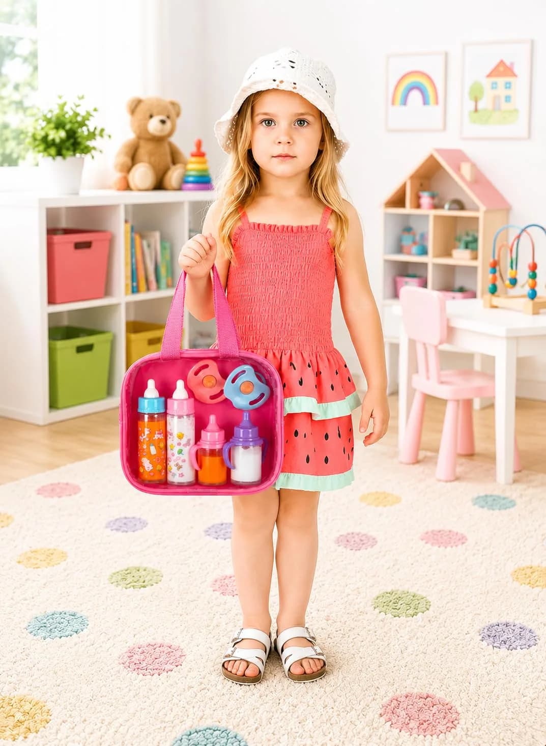 fash n kolor Baby Doll Feeding Set with Toy Bag | 6 Pieces, Ages 3+ - view 7