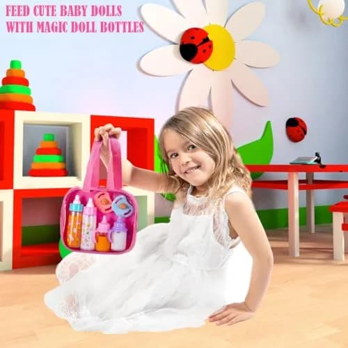 fash n kolor Baby Doll Feeding Set with Toy Bag | 6 Pieces, Ages 3+ - view 3