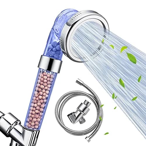 VIKILY Filtered Shower Head with Handheld, 3 Spray Modes, 156 ml (5.5 Fl Oz) | Purifies Water for Healthier Skin & Hair thumbnail 1