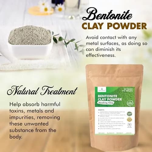 Cosmic Element Calcium Bentonite Clay Powder 8 oz | Skin Detox & Deep Pore Cleansing thumbnail 8