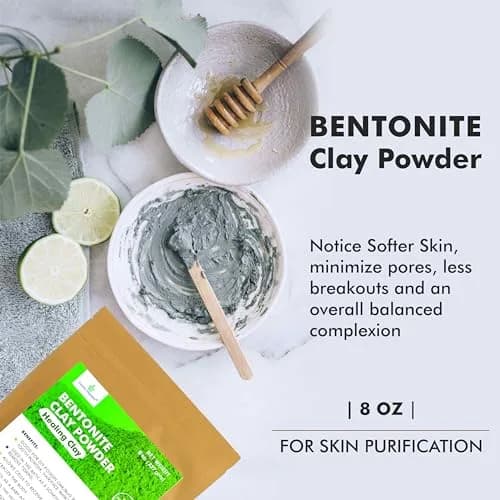 Cosmic Element Calcium Bentonite Clay Powder 8 oz | Skin Detox & Deep Pore Cleansing thumbnail 3