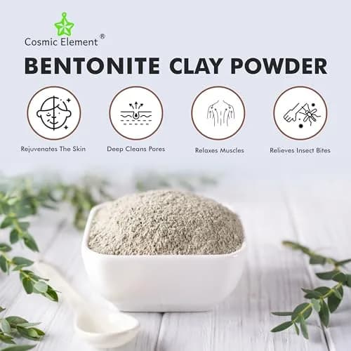 Cosmic Element Calcium Bentonite Clay Powder 8 oz | Skin Detox & Deep Pore Cleansing thumbnail 4