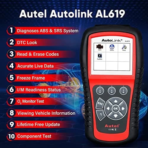 Autel AutoLink AL619 OBD2 Scanner Car ABS SRS Diagnostic Scan Tool with Live Data, 2004-2017 Vehicle Support thumbnail 2