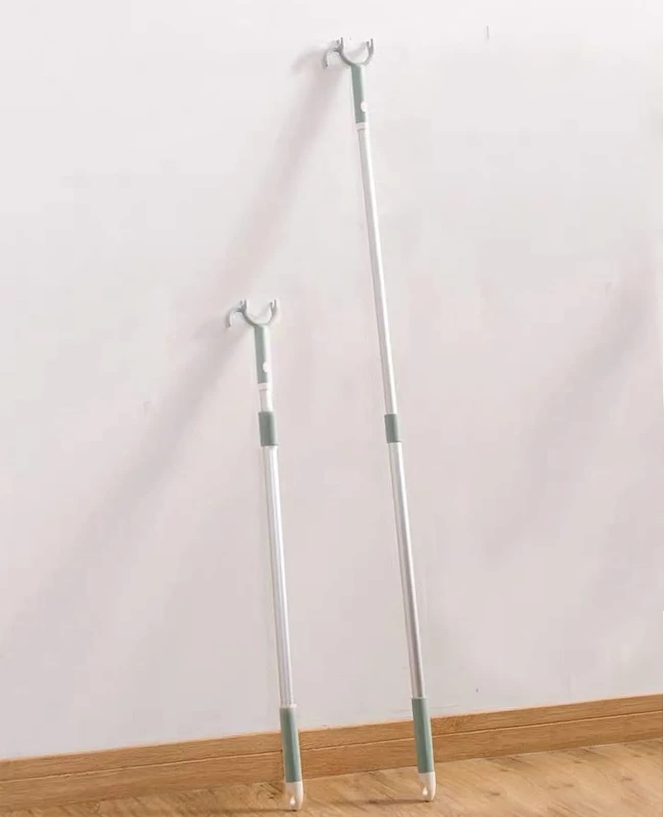 asunflower Extendable Clothes Hook Pole 116 cm (45.67") | Reach High Items with Utility Hook — Light Blue