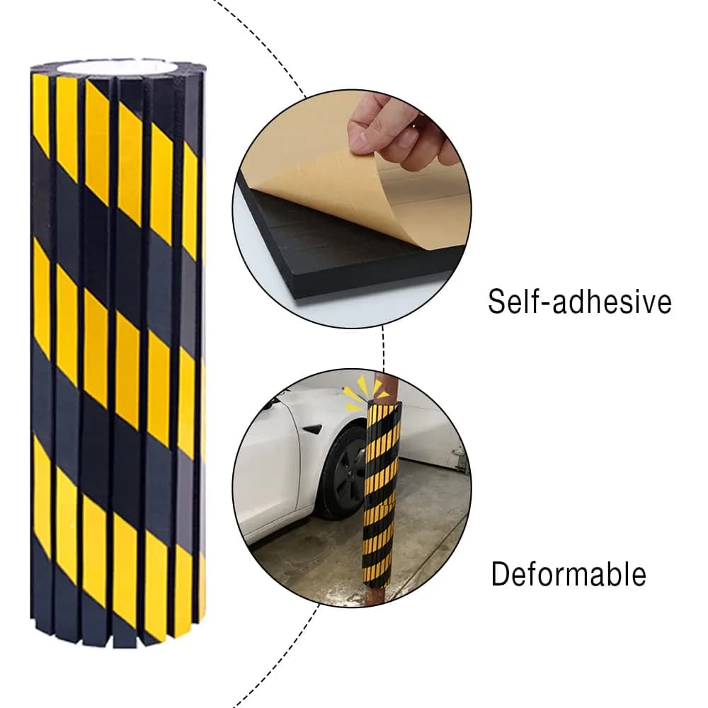 GUEQUITLEX Garage Wall Protector Foam Wall Bumper Column Guard for Parking Lot 4 Pack | Protects Car Doors & Walls - view 4