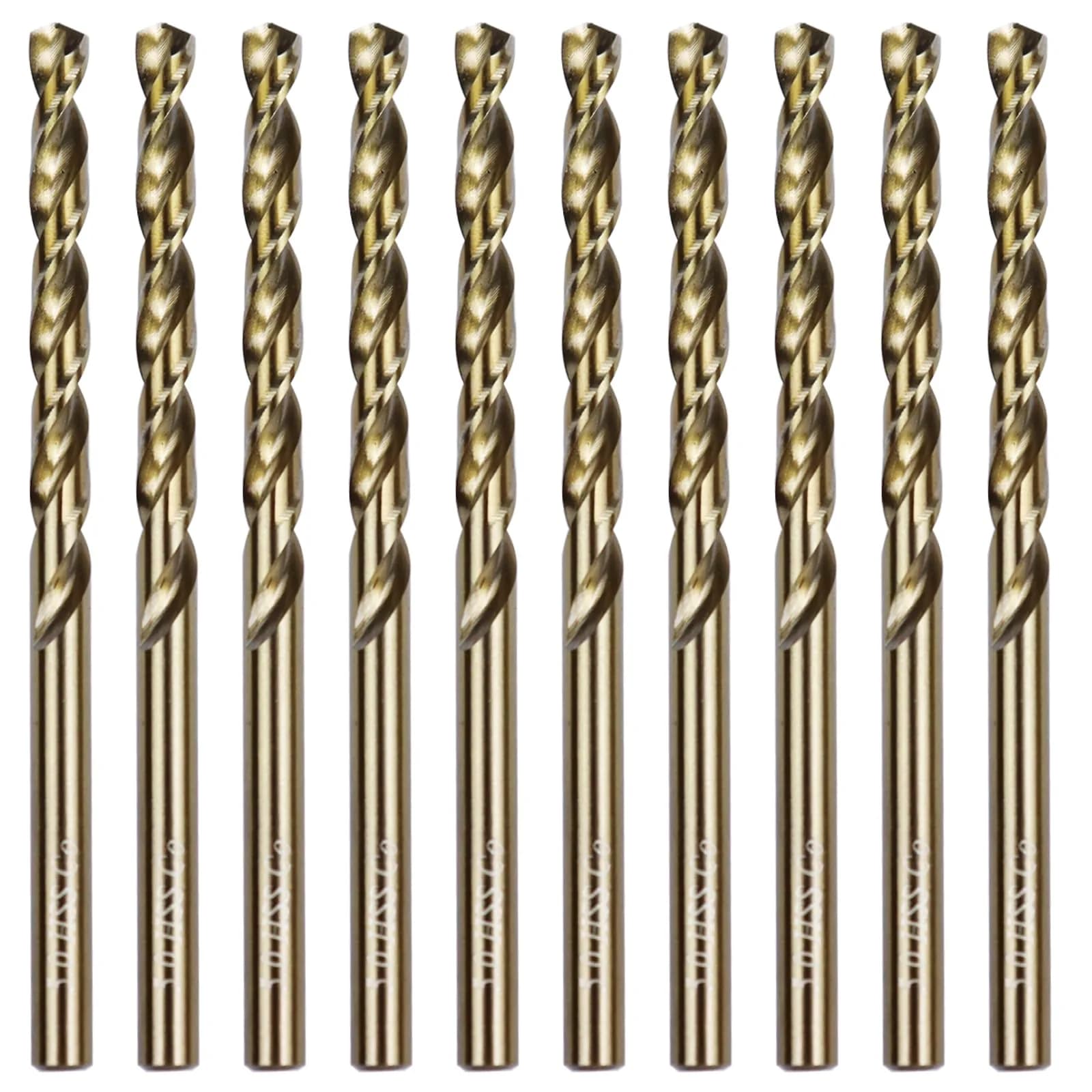 Sipery 10Pcs Cobalt Drill Bits 5mm | M35 High Speed Steel for Metal & Stainless Steel, Jobber Length, 0.197" — 5mm/0.197inch