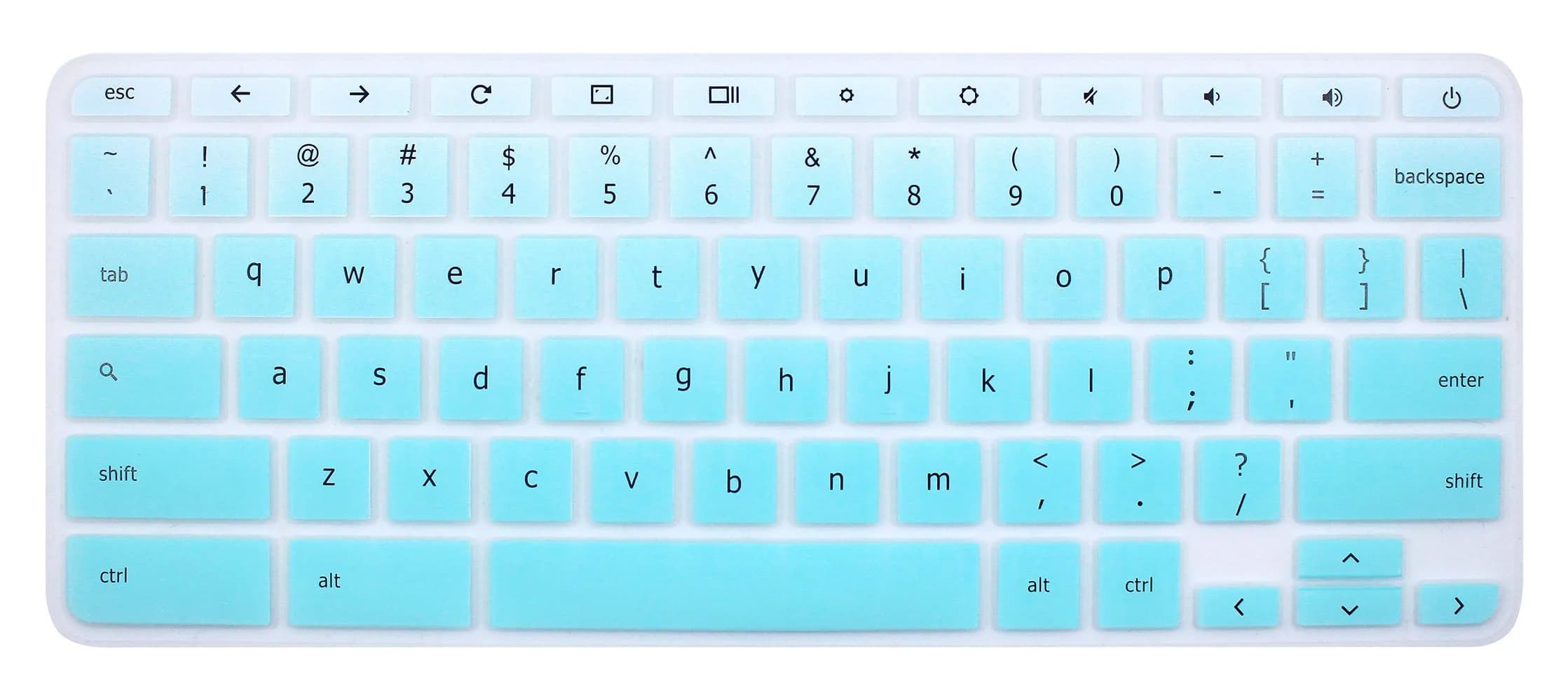YYubao Silicone Keyboard Skin Cover for Lenovo Chromebook 11.6" & 14" Models | Ombre Mint - main product image