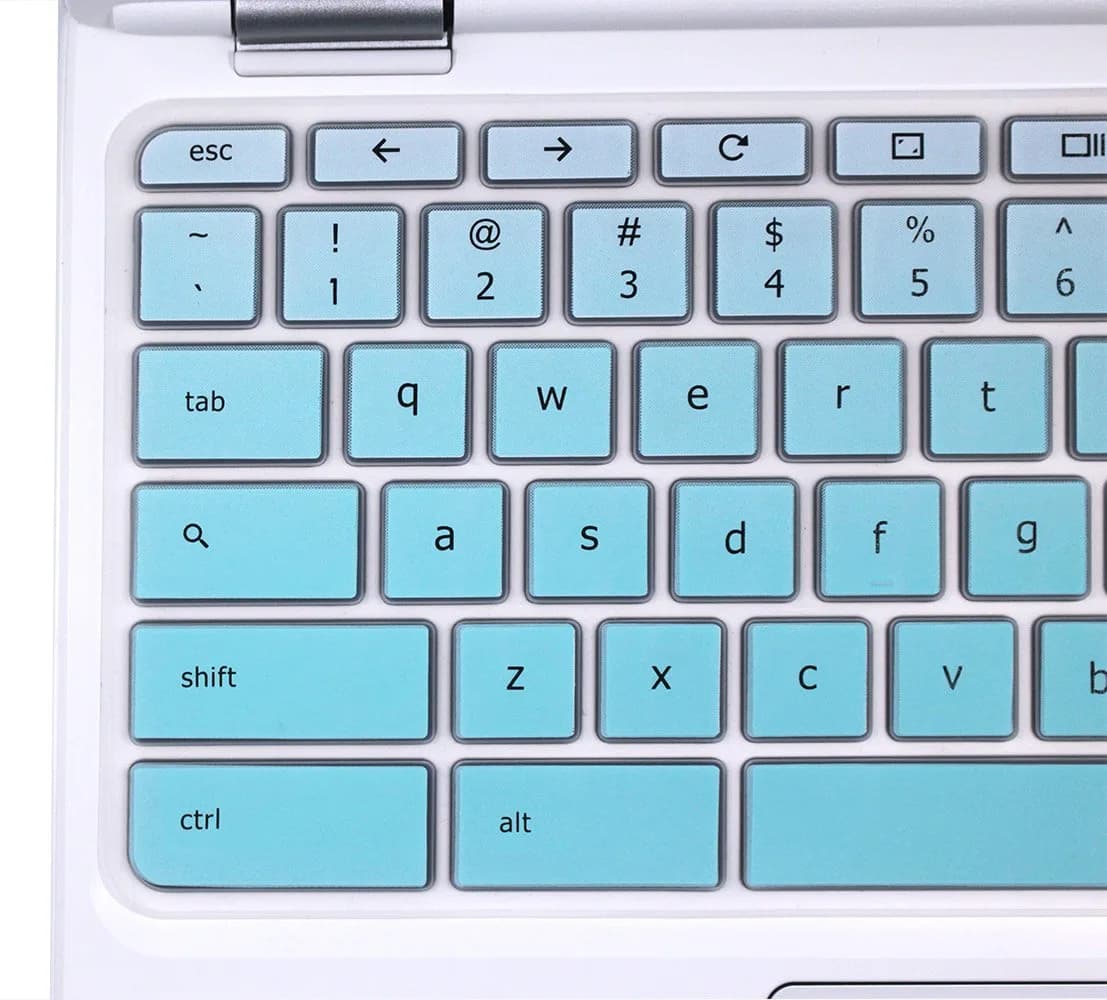 YYubao Silicone Keyboard Skin Cover for Lenovo Chromebook 11.6" & 14" Models | Ombre Mint - view 3