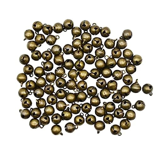 Maydahui 100 PCS Small Jingle Bells 10mm (0.4 inch) Vintage Bronze | 100-Piece Pack for Crafts & Decor thumbnail 1