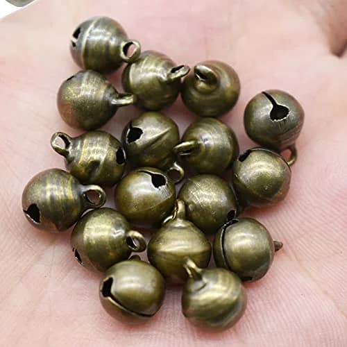 Maydahui 100 PCS Small Jingle Bells 10mm (0.4 inch) Vintage Bronze | 100-Piece Pack for Crafts & Decor thumbnail 4