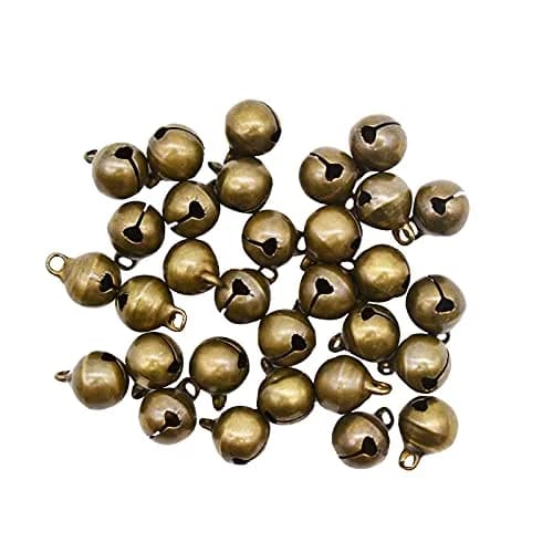 Maydahui 100 PCS Small Jingle Bells 10mm (0.4 inch) Vintage Bronze | 100-Piece Pack for Crafts & Decor thumbnail 6