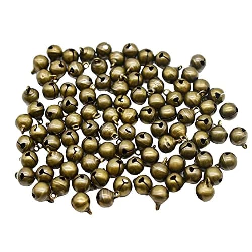 Maydahui 100 PCS Small Jingle Bells 10mm (0.4 inch) Vintage Bronze | 100-Piece Pack for Crafts & Decor thumbnail 7