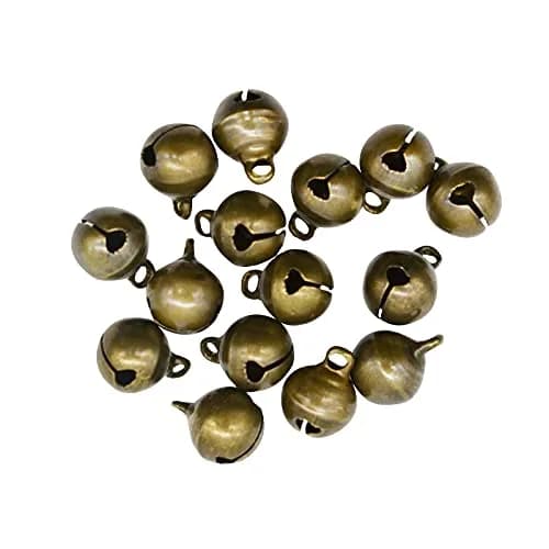 Maydahui 100 PCS Small Jingle Bells 10mm (0.4 inch) Vintage Bronze | 100-Piece Pack for Crafts & Decor thumbnail 3
