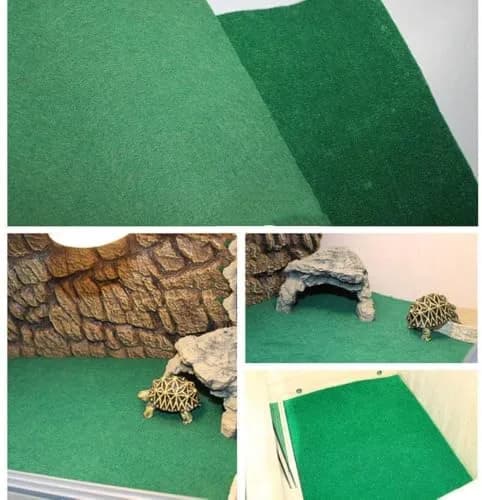 Hamiledyi Reptile Carpet 39 x 20 Inch Terrarium Bedding Substrate Liner for Bearded Dragon, Gecko, Tortoise | Soft, Reusable & Easy to Clean thumbnail 7