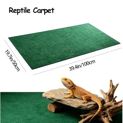 Hamiledyi Reptile Carpet 39 x 20 Inch Terrarium Bedding Substrate Liner for Bearded Dragon, Gecko, Tortoise | Soft, Reusable & Easy to Clean thumbnail 3