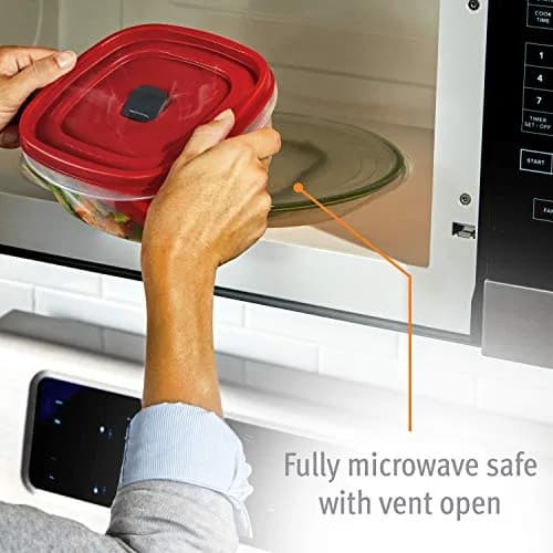 Rubbermaid Food Storage Containers 3-Pack | Modular, Vented, BPA-Free, Microwave & Dishwasher Safe thumbnail 5