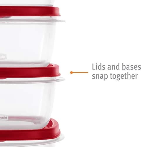 Rubbermaid Food Storage Containers 3-Pack | Modular, Vented, BPA-Free, Microwave & Dishwasher Safe thumbnail 6
