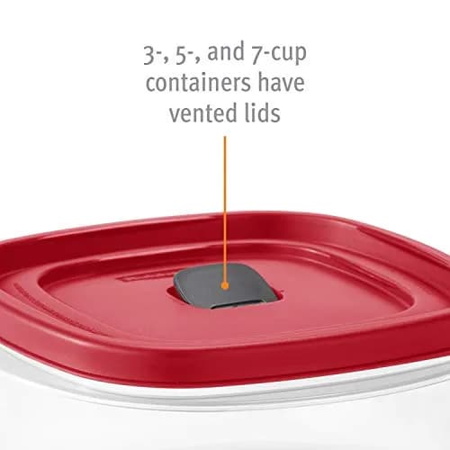 Rubbermaid Food Storage Containers 3-Pack | Modular, Vented, BPA-Free, Microwave & Dishwasher Safe thumbnail 7