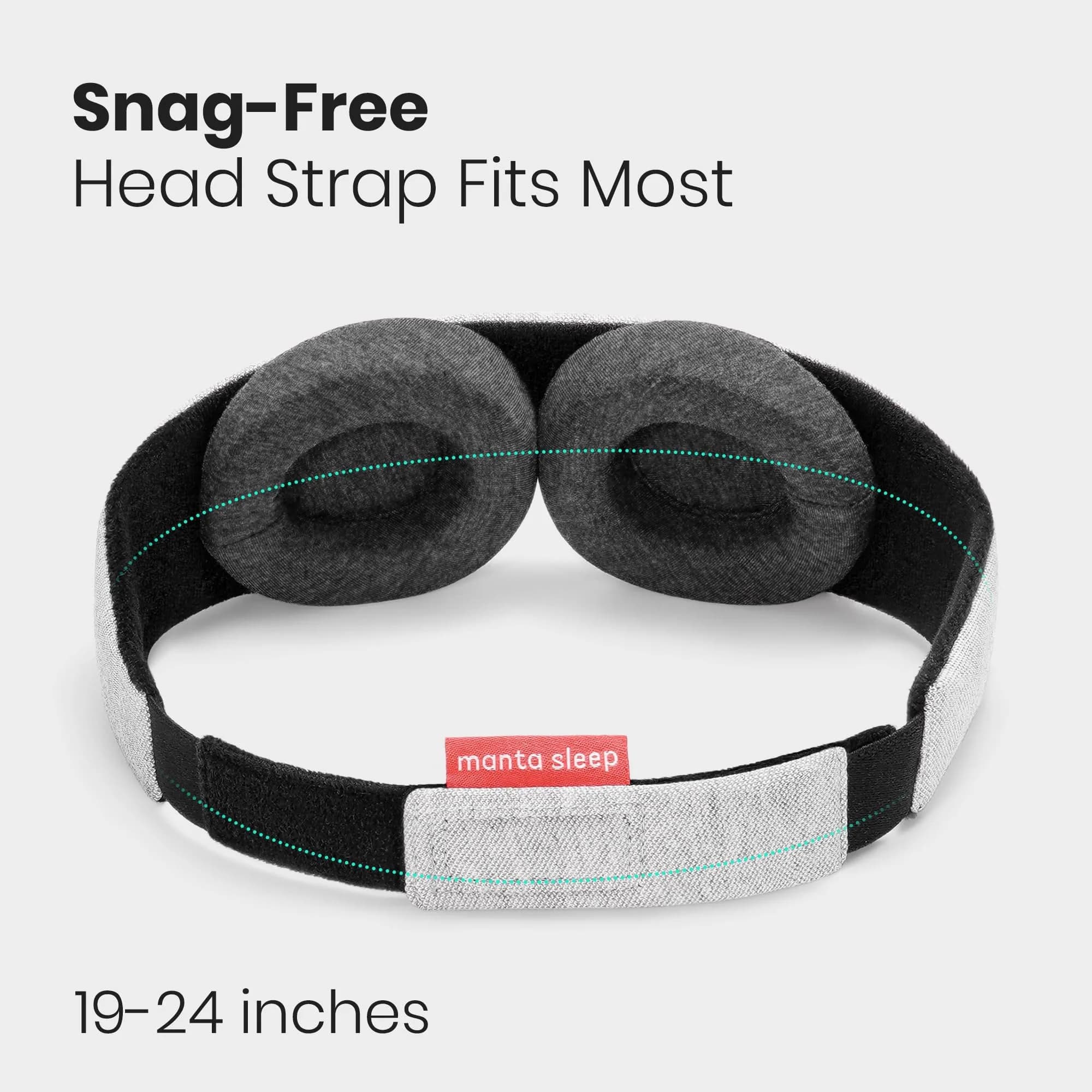 Manta Original Sleep Mask Gray | Maximum Blackout, Adjustable, Zero Eye Pressure, 1 Count - view 7