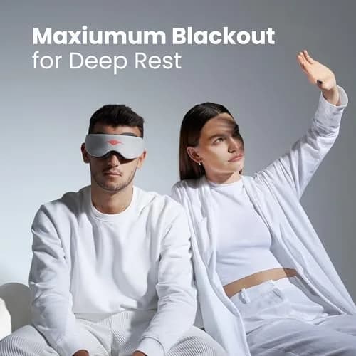 Manta Original Sleep Mask Gray | Maximum Blackout, Adjustable, Zero Eye Pressure, 1 Count thumbnail 3
