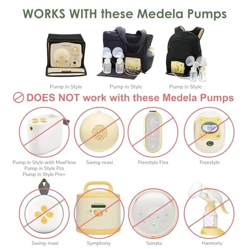Maymom Breast Pump Kit Compatible with Medela Pump in Style Advanced | 14 Pack, BPA & DEHP Free, 24mm Flange thumbnail 2