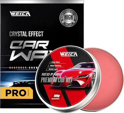 WEICA Car Wax for Red, Orange & Warm Color Paints | Sun Fade Defender & Metallic Pop | 180g Paste thumbnail 1