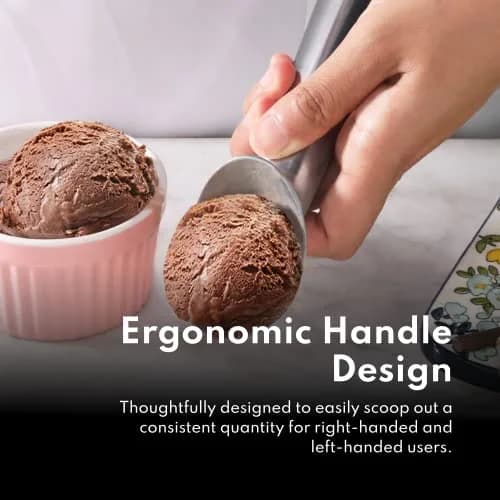 New Star Foodservice Ice Cream Scoop (Size 12) | 1.5 oz Portion, Aluminum, Yellow Handle thumbnail 5