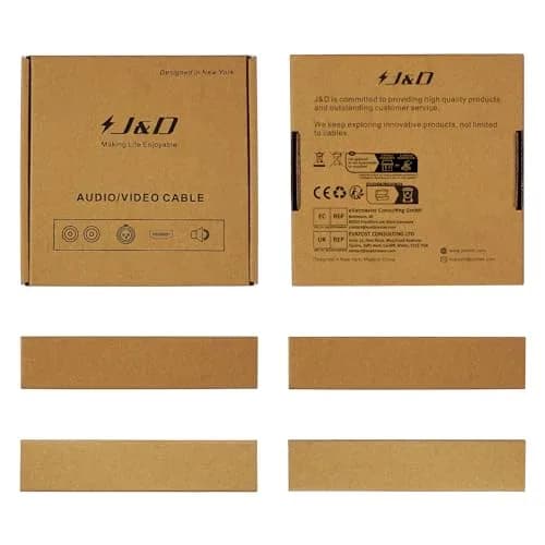 J&D Dual 1/4 inch TS to Dual RCA Stereo Audio Cable 2.74 m (9 Feet) | Gold Plated Connectors for Minimal Signal Loss thumbnail 8