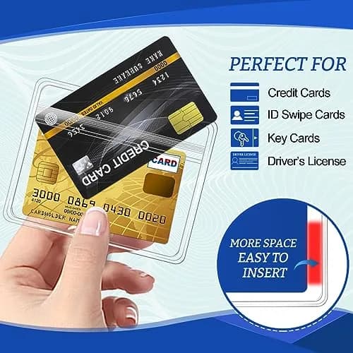 Orcielo 100 Pcs Clear Plastic Horizontal Name Badge ID Card Holders | Waterproof & Durable thumbnail 4