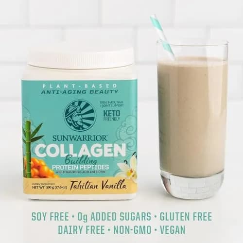 Sunwarrior Vegan Collagen Peptides with Biotin, Vanilla, 20 Servings | Plant-Based Collagen Support for Skin & Hair thumbnail 5