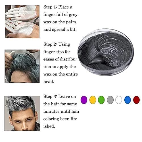 SWAKER Black Hair Color Wax 130ml (4.23 oz) | Temporary Styling Cream for Vibrant Color thumbnail 3
