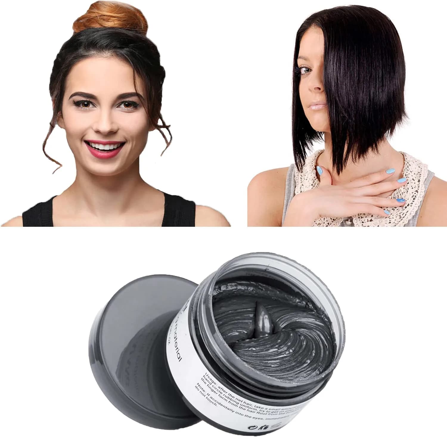 SWAKER Black Hair Color Wax 130ml (4.23 oz) | Temporary Styling Cream for Vibrant Color - view 4