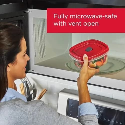 Rubbermaid 42-Piece Food Storage Containers with Lids | Vented Lids, BPA-Free, Microwave Safe, Stackable thumbnail 4