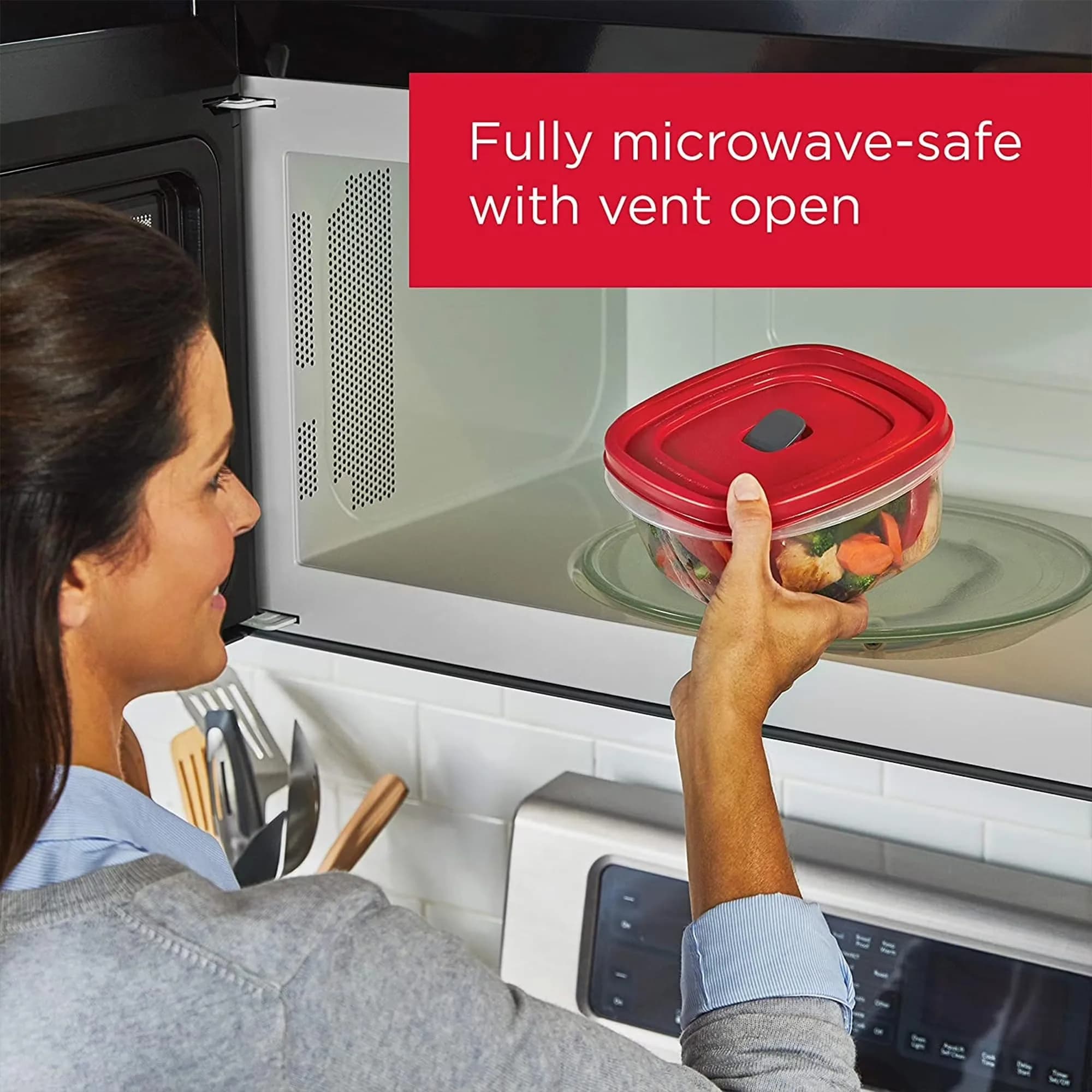 Rubbermaid 42-Piece Food Storage Containers with Lids | Vented Lids, BPA-Free, Microwave Safe, Stackable - view 4