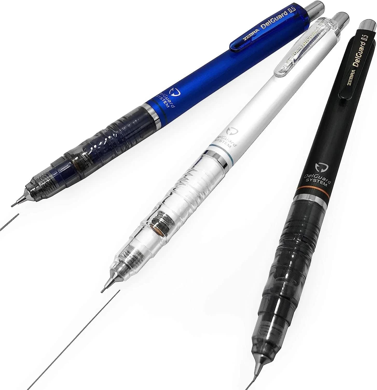 Zebra Delguard Mechanical Pencils HB 0.5mm 3-Pack | Reliable Lead Protection - main product image