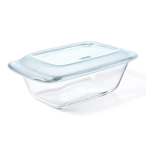 OXO Good Grips Glass Loaf Pan 1.6 Qt | Tempered Borosilicate, Oven & Microwave Safe thumbnail 1
