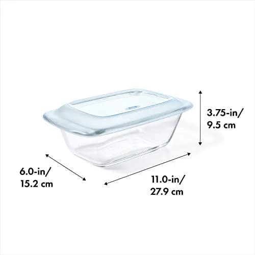 OXO Good Grips Glass Loaf Pan 1.6 Qt | Tempered Borosilicate, Oven & Microwave Safe thumbnail 2