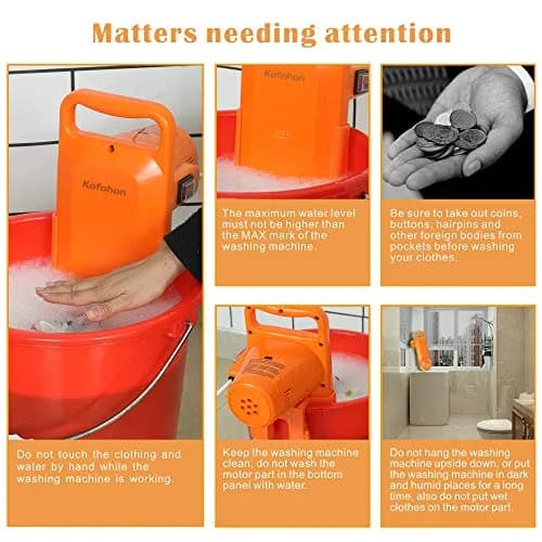 KOFOHON Portable Washing Machine 3.0 kg (6.5 lbs) | Semi-Automatic Washer for Homes, Dorms, RVs thumbnail 7