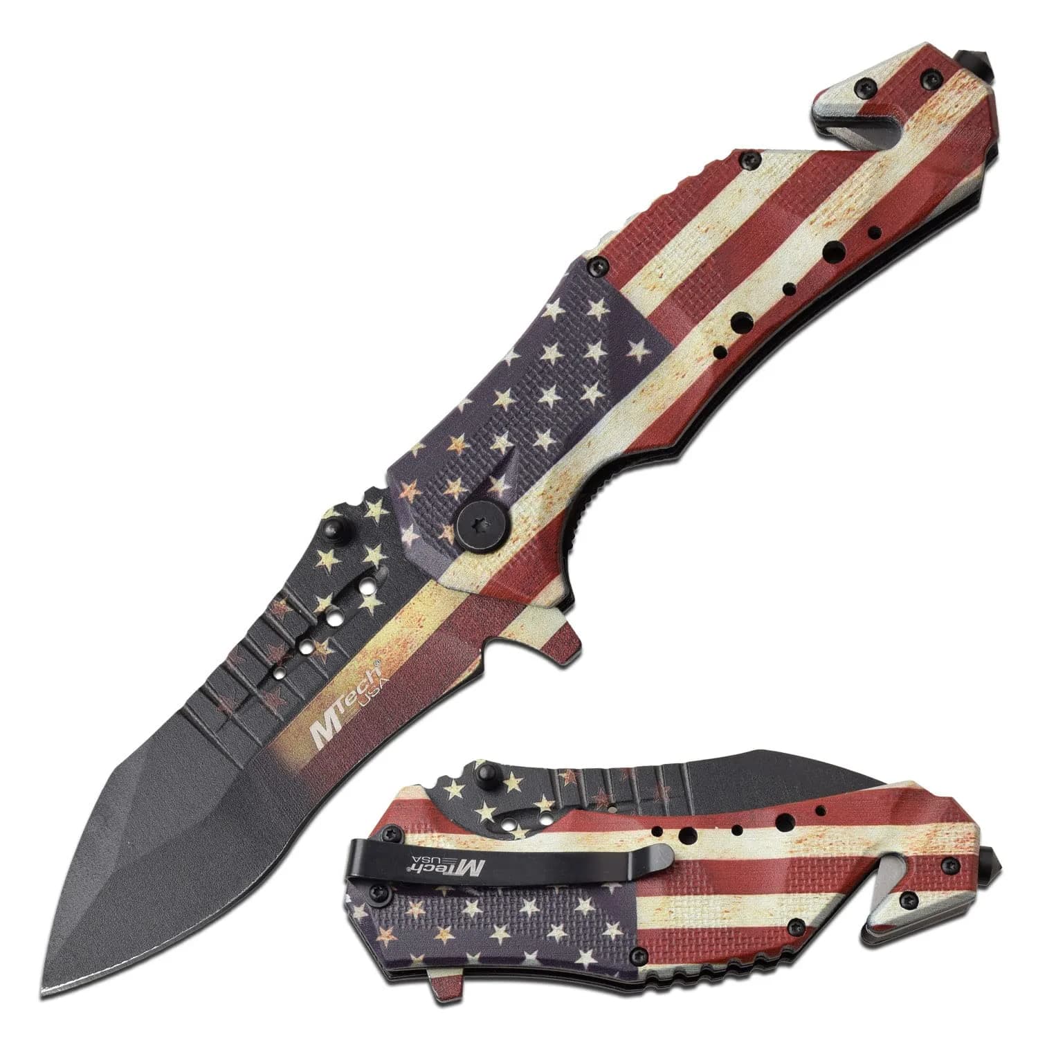 MTech USA MT-A845F Folding Tactical Knife 3.75" Blade | Spring Assisted, Ambidextrous Handle