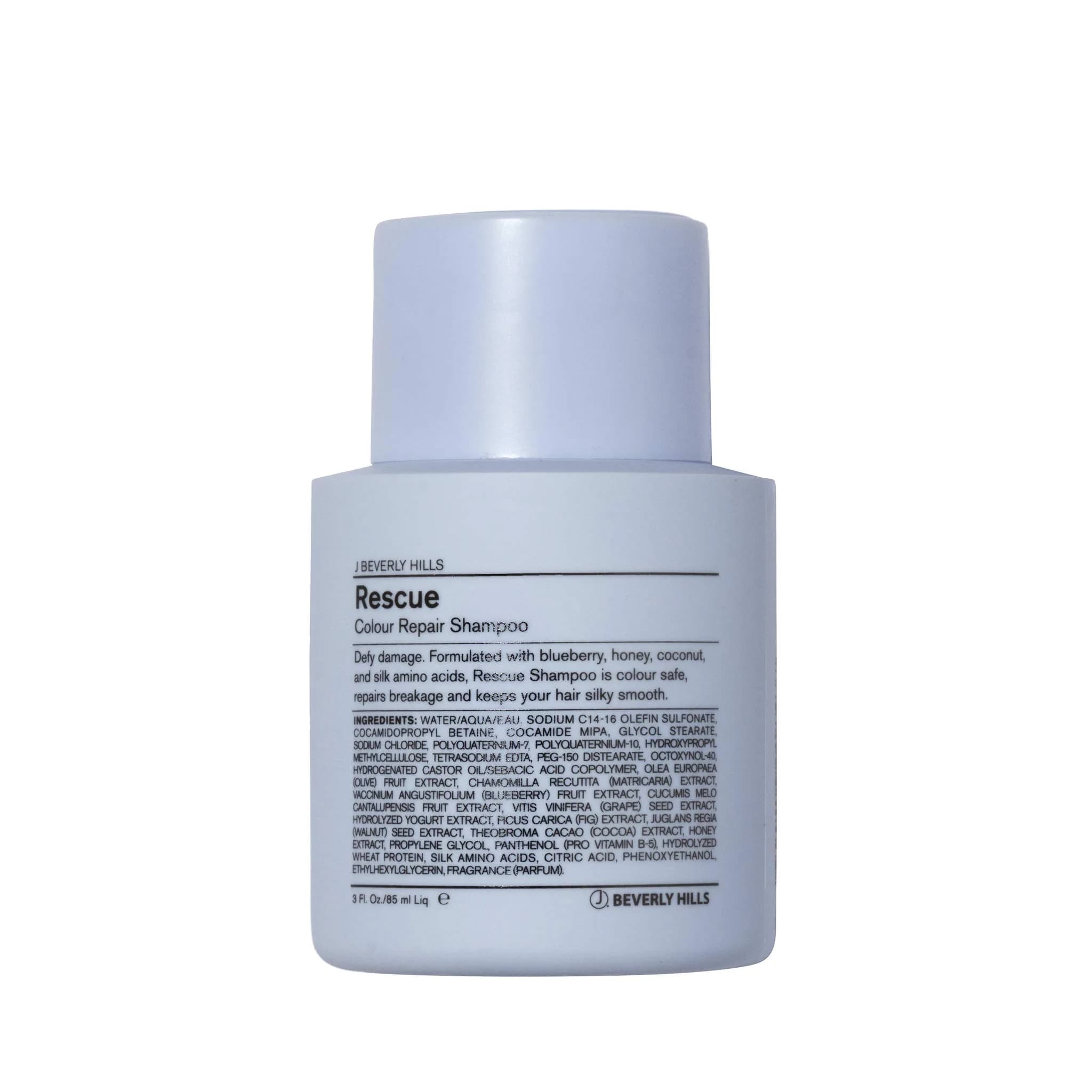J Beverly Hills Rescue Color Repair Shampoo 3 Oz | Sulfate-Free, Color Safe, Repairs Damage