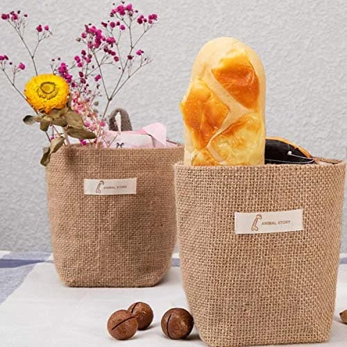 sansheng 4 Pack Wall Hanging Storage Bags Foldable Linen Organizer (3.93 x 3.93 x 5.31 inches) | Washable & Convenient thumbnail 6