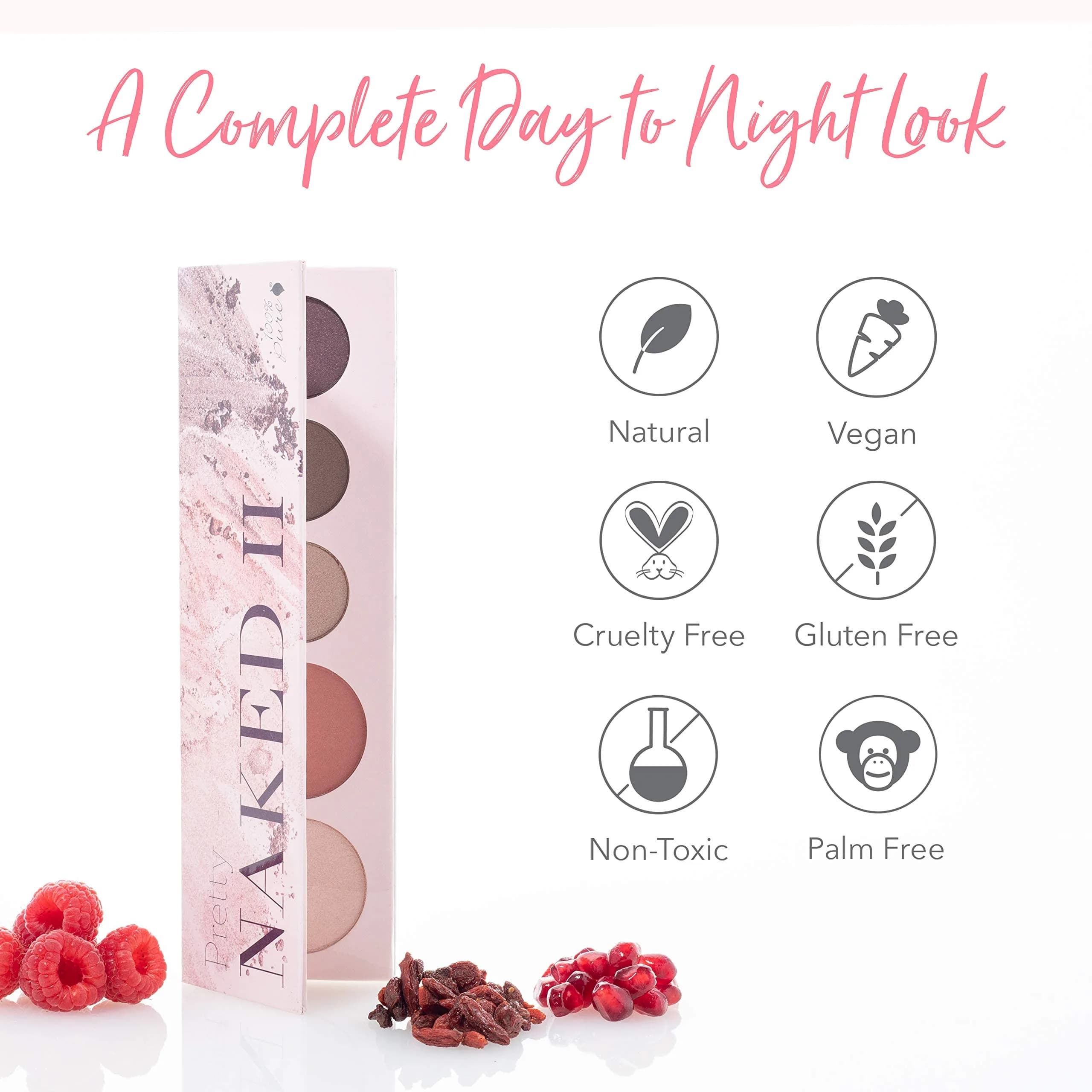 100% PURE Berry Naked Makeup Palette All in One Compact 3, Berry Naked | Fruit Pigmented Natural Makeup - view 8