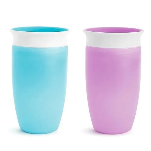 Munchkin Miracle 360˚ Spill Proof Sippy Cups for Toddlers 1-3, 10oz | Spoutless, Spill-Free Transition Cup thumbnail 1
