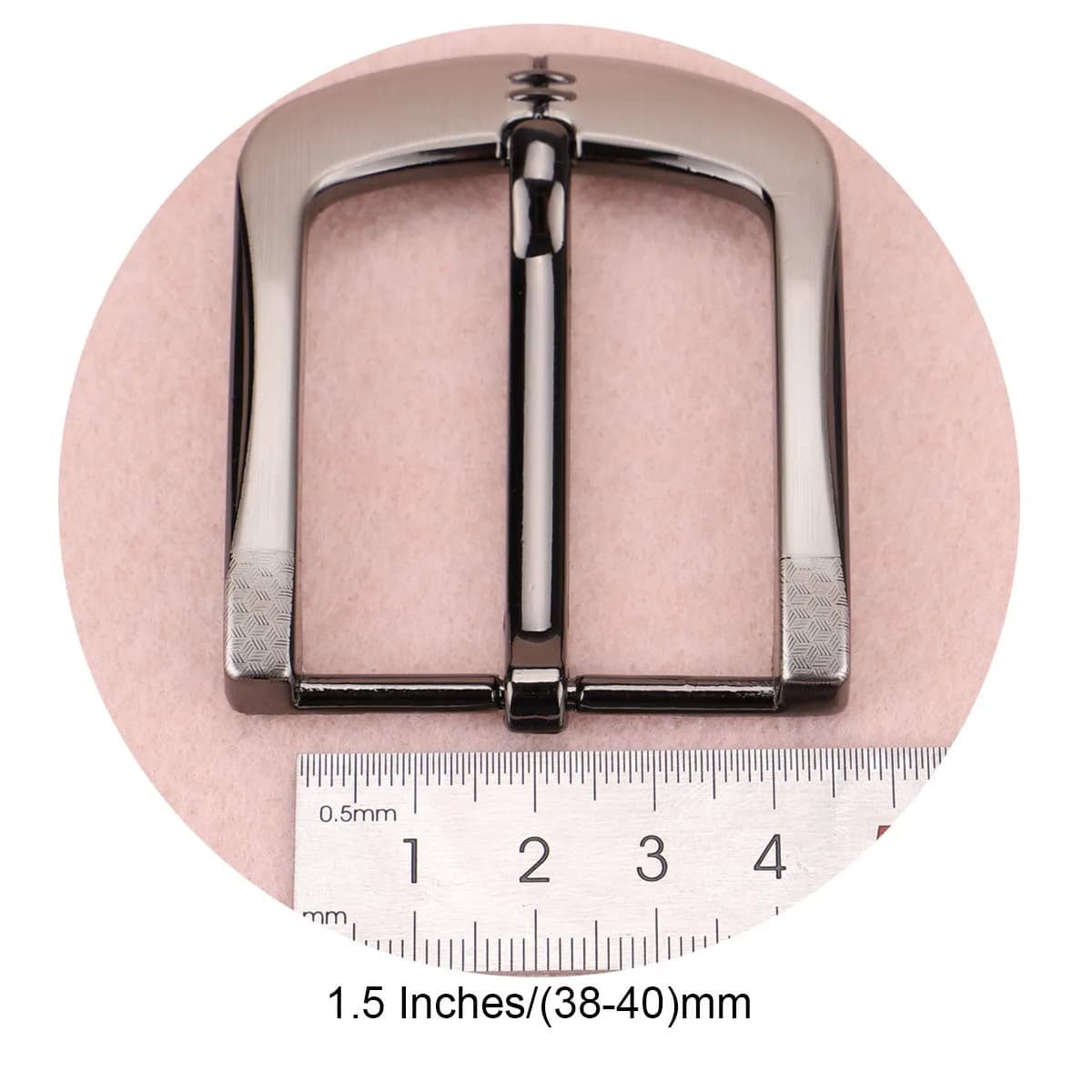 McFanBe Grey16 Single Prong Square Belt Buckle 38 mm (1.5 inches) | Durable Alloy Replacement Buckle - view 5